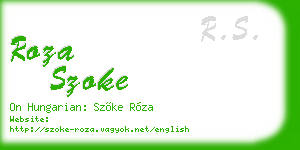 roza szoke business card