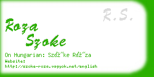 roza szoke business card